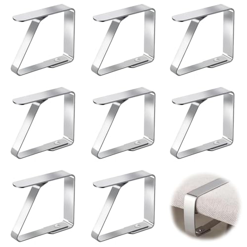 MagiSel 8 Stück Tischtuchklammern Edelstahl, Tischdeckenklammer, Tischdecke Clips, für Drauße, Grillen, Partys, Restaurant, Gartentisch, Tischklammern Für Tische mit Max Plattenstärke von 3 cm MagiSel 8 Stück Tischtuchklammern Edelstahl, Tischdeckenklammer, Tischdecke Clips, für Drauße, Grillen, Partys, Restaurant, Gartentisch, Tischklammern Für Tische mit Max Plattenstärke von 3 cm von MagiSel