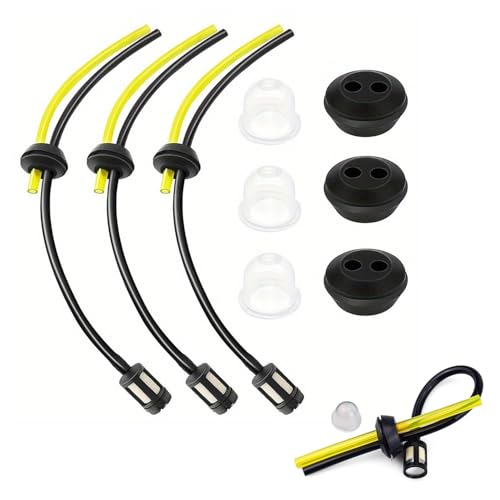 8 Stück Universal Benzinfilter Kit, Benzinschlauch Dichtung, Rasenmäher Benzinschlauch,Benzinfilter Ersatzteile,Doppelloch Benzinfilter für Motorsense Erdbohrer Heckenschere Freischneider Hochentaster von MagiSel