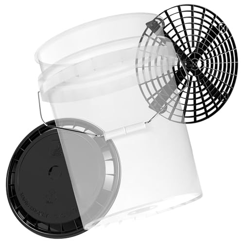 Auto Wascheimer Set mit Sieb und Deckel | Magic Bucket 19l Autowascheimer Transparent mit Gitter zur Schmutzfilterung | Eimer für die Autowäsche | Auto Putzeimer Auto Wascheimer Set mit Sieb und Deckel | Magic Bucket 19l Autowascheimer Transparent mit Gitter zur Schmutzfilterung | Eimer für die Autowäsche | Auto Putzeimer von MAGIC BUCKET