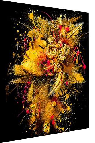 Magic Canvas Art - Abstrakt Frau Leinwandbild 1- teilig Hochwertiger Kunstdruck Design Bild – B8080, Größe: 100 x 75 cm von Magic Canvas Art