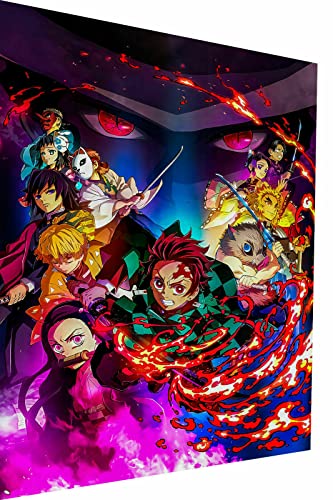Magic Canvas Art Anime Demon Slayer Leinwandbild 1- teilig Hochwertiger Kunstdruck Wandbilder – B8135, Größe: 100 x 75 cm von Magic Canvas Art