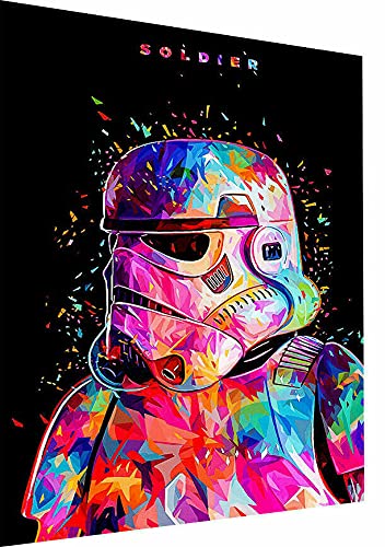 Magic Canvas Art - Bilder Disney Star Wars Abstrakt Leinwandbild 1- teilig Hochwertiger Kunstdruck modern Wandbilder Wanddekoration Design Wand Bild - B8316, Größe: 100 x 50 cm von Magic Canvas Art