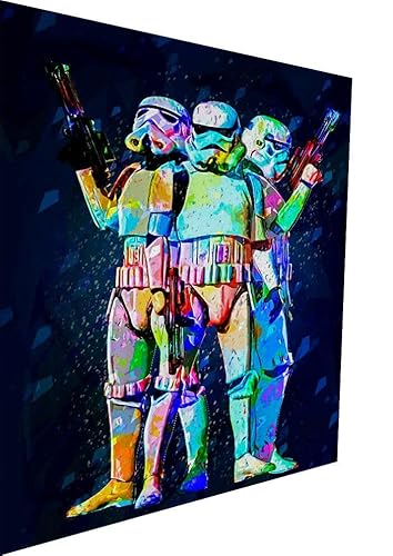 Magic Canvas Art - Bilder Filme Star Wars Sturmtruppen Leinwandbild 1- teilig Hochwertiger Kunstdruck modern Wandbilder Wanddekoration Design Wand Bild, Größe: 40 x 30 cm von Magic Canvas Art