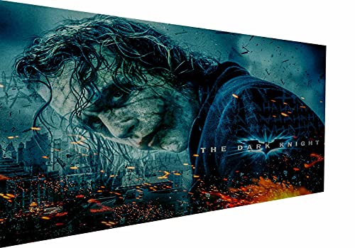 Magic Canvas Art - Bilder Filme The Dark Knight Joke Leinwandbild 1- teilig Hochwertiger Kunstdruck modern Wandbilder Wanddekoration Design Wand Bild, Größe: 80 x 60 cm von Magic Canvas Art