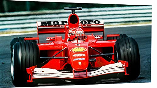 Magic Canvas Art - Bilder Formel 1 F1 Ferrari Leinwandbild 1- teilig Hochwertiger Kunstdruck Wandbilder – A3346, Größe: 120 x 60 cm von Magic Canvas Art