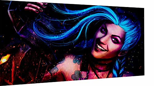 Magic Canvas Art - Bilder League of Legends Jinx Spiel Gaming Leinwandbild 1- teilig Hochwertiger Kunstdruck modern Wandbilder Wanddekoration Design Wand Bild, Größe: 60 x 40 cm Magic Canvas Art - Bilder League of Legends Jinx Spiel Gaming Leinwandbild 1- teilig Hochwertiger Kunstdruck modern Wandbilder Wanddekoration Design Wand Bild, Größe: 60 x 40 cm von Magic Canvas Art