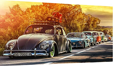 Magic Canvas Art - Bilder Oldtimer Autos Classic Käfer VW BUS Leinwandbild 1- teilig Hochwertiger Kunstdruck modern Wandbilder Wanddekoration Design Wand Bild, Größe: 60 x 40 cm Magic Canvas Art - Bilder Oldtimer Autos Classic Käfer VW BUS Leinwandbild 1- teilig Hochwertiger Kunstdruck modern Wandbilder Wanddekoration Design Wand Bild, Größe: 60 x 40 cm von Magic Canvas Art