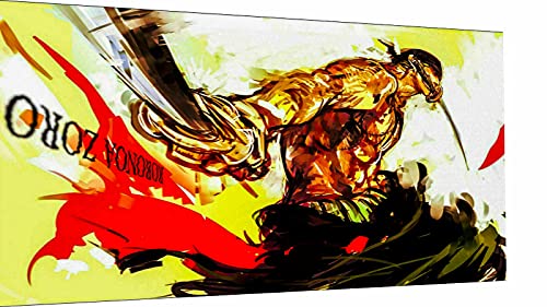 Magic Canvas Art - Bilder One Piece Zoro Anime Zorro Leinwandbild 1- teilig Hochwertiger Kunstdruck modern Wandbilder Wanddekoration Design Wand Bild – A3525, Größe: 180 x 100 cm von Magic Canvas Art