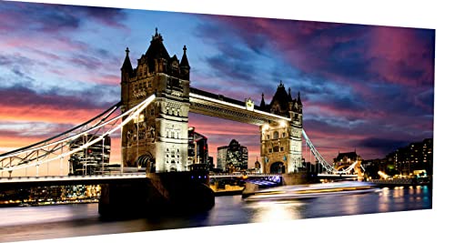 Magic Canvas Art - Bilder Skyline London Tower Bridge Leinwandbild 1- teilig Hochwertiger Kunstdruck modern Wandbilder Wanddekoration Design Wand Bild, Größe: 40 x 30 cm Magic Canvas Art - Bilder Skyline London Tower Bridge Leinwandbild 1- teilig Hochwertiger Kunstdruck modern Wandbilder Wanddekoration Design Wand Bild, Größe: 40 x 30 cm von Magic Canvas Art