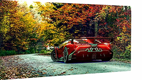 Magic Canvas Art - Bilder Sportwagen Lamborghini Autos Leinwandbild 1- teilig Hochwertiger Kunstdruck modern Wandbilder Wanddekoration Design Wand Bild – A3620, Größe: 180 x 90 cm von Magic Canvas Art