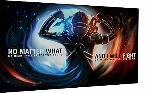 Magic Canvas Art - Bilder Sword Art Online Anime SAO Leinwandbild 1- teilig Hochwertiger Kunstdruck modern Wandbilder Wanddekoration Design Wand Bild, Größe: 120 x 80 cm von Magic Canvas Art