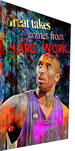 Magic Canvas Art Kobe Bryant Basketball Pop Art Leinwandbild 1- teilig Hochwertiger Kunstdruck Wandbilder – B8483, Material: Acrylglas, Größe: 120x80 cm von Magic Canvas Art