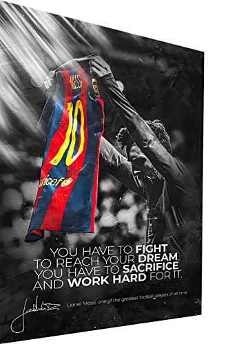 Magic Canvas Art Lionel Messi Fight Pop Art Leinwandbild 1- teilig Hochwertiger Kunstdruck Wandbilder – B8384, Material: Acrylglas, Größe: 120x80 cm von Magic Canvas Art