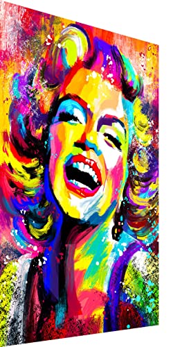 Magic Canvas Art Marilyn Monroe Abstrakt Leinwandbild 1- teilig Hochwertiger Kunstdruck Wandbilder – B8450, Material: Leinwand, Größe: 100x75 cm von Magic Canvas Art