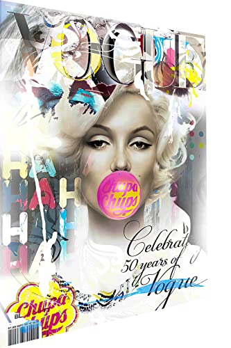 Magic Canvas Art Marilyn Monroe Pop Art Leinwandbild 1- teilig Hochwertiger Kunstdruck Wandbilder – B8342, Material: Leinwand, Größe: 100x75 cm von Magic Canvas Art