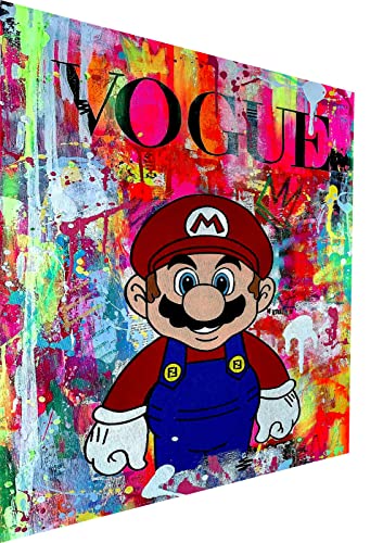 Magic Canvas Art - Pop Art Kunst Mario Kart Leinwandbild 1- teilig Hochwertiger Kunstdruck modern Wandbilder Wanddekoration Design Wand Bild, Größe: 75 x 50 cm von Magic Canvas Art