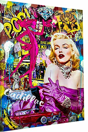 Magic Canvas Art Pop Art Marilyn MonroeLeinwandbild 1- teilig Hochwertiger Kunstdruck Wandbilder – B8162, Größe: 100 x 75 cm von Magic Canvas Art