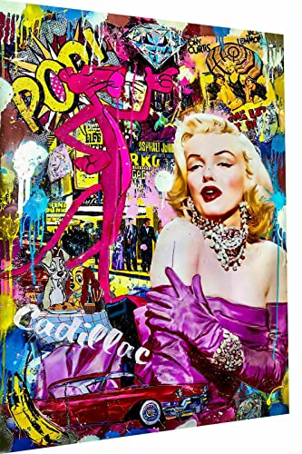 Magic Canvas Art Pop Art Marilyn MonroeLeinwandbild 1- teilig Hochwertiger Kunstdruck Wandbilder – B8162, Größe: 150 x 100 cm von Magic Canvas Art