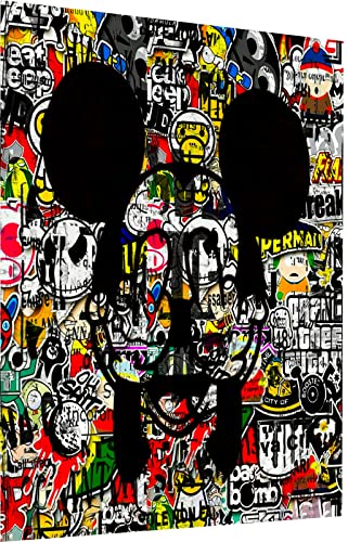 Magic Canvas Art Pop Art Micky Maus Funny Leinwandbild 1- teilig Hochwertiger Kunstdruck Wandbilder – B8105, Größe: 120 x 80 cm von Magic Canvas Art