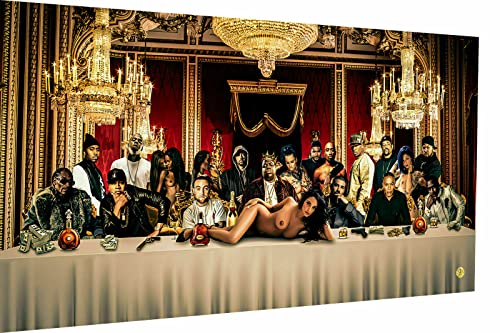 Magic Canvas Art Stars Rapper Leinwand Leinwandbild 1- teilig Hochwertiger Kunstdruck Wandbilder – B8156, Größe: 100 x 75 cm von Magic Canvas Art