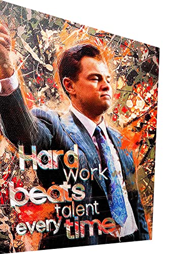 Magic Canvas Art Wolf of Wall Street Pop Art Leinwandbild 1- teilig Hochwertiger Kunstdruck Wandbilder – B8375, Material: Leinwand, Größe: 80x80 cm von Magic Canvas Art