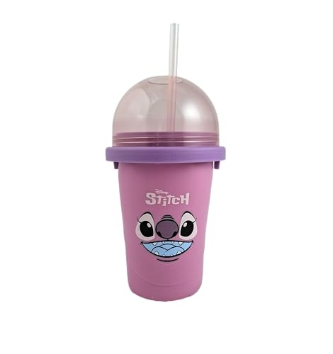 Magic Freez Slushy Maker – Tragbarer Slushy Becher aus Silikon mit 2-in-1 Strohhalm und Löffel – Slush Ice Maker für erfrischende Slushies – Slushi Cup zum Slush Eis selbermachen – 370ml von Magic Freez