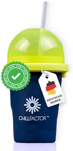 Magic Freez Slushy Maker – Tragbarer Slushy Becher aus Silikon mit 2-in-1 Strohhalm und Löffel – Slush Ice Maker für erfrischende Slushies – Slushi Cup zum Slush Eis selbermachen – 370ml – Blau Magic Freez Slushy Maker – Tragbarer Slushy Becher aus Silikon mit 2-in-1 Strohhalm und Löffel – Slush Ice Maker für erfrischende Slushies – Slushi Cup zum Slush Eis selbermachen – 370ml – Blau von Magic Freez