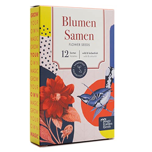 Blumensamen - 12 samenfeste bunte Blumensorten für den Garten, das Hochbeet & den Balkon - wild & farbenfroh - Einsteiger-Saatgutset als kleines Geschenk oder für den Eigenbedarf Blumensamen - 12 samenfeste bunte Blumensorten für den Garten, das Hochbeet & den Balkon - wild & farbenfroh - Einsteiger-Saatgutset als kleines Geschenk oder für den Eigenbedarf von Magic Garden Seeds