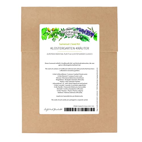Klostergarten-Kräuter - Samenset mit 11 traditionnellen Heil- und Küchenkräutersorten von Magic Garden Seeds