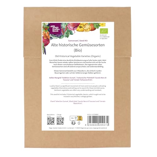 Magic Garden Seeds - Alte Historische Gemüsesorten (Bio) - Samenset mit 3 besonderen Saatgut Raritäten - Gemüsesamen alte Sorten - Pflanzensamen für den Garten Magic Garden Seeds - Alte Historische Gemüsesorten (Bio) - Samenset mit 3 besonderen Saatgut Raritäten - Gemüsesamen alte Sorten - Pflanzensamen für den Garten von Magic Garden Seeds