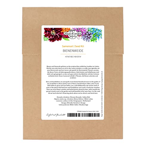 Bienenweide - Samenset mit 5 Blütenpflanzen, die Bienen anlocken von Magic Garden Seeds