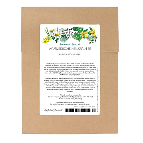 Ayurvedische Heilkräuter - Samen-Geschenkset mit 3 indischen Heilpflanzen von Magic Garden Seeds