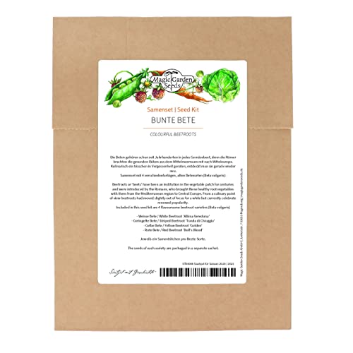 Bunte Bete - Samenset mit 4 alten geschmackvollen Bete-Sorten in rot, gelb, weiss & geringelt Bunte Bete - Samenset mit 4 alten geschmackvollen Bete-Sorten in rot, gelb, weiss & geringelt von Magic Garden Seeds
