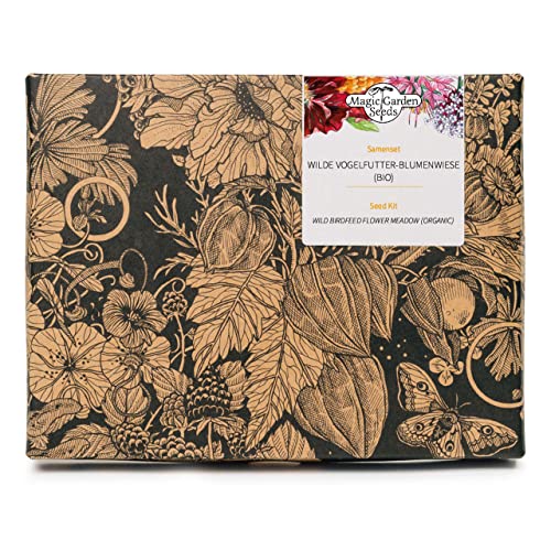 Wilde Vogelfutter-Blumenwiese (Bio) - Samen-Geschenkset mit 5 schönen Wildblumensorten, die im Winter Vogelfutter bereitstellen Wilde Vogelfutter-Blumenwiese (Bio) - Samen-Geschenkset mit 5 schönen Wildblumensorten, die im Winter Vogelfutter bereitstellen von Magic Garden Seeds