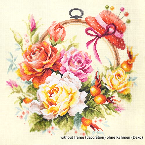 Magic Needle 100-122 ZW Rosen für Näherin Kreuzstichset mit Zählmuster Zweigart Edition, Baumwolle, multifarbig, 25x25cm Magic Needle 100-122 ZW Rosen für Näherin Kreuzstichset mit Zählmuster Zweigart Edition, Baumwolle, multifarbig, 25x25cm von Magic Needle
