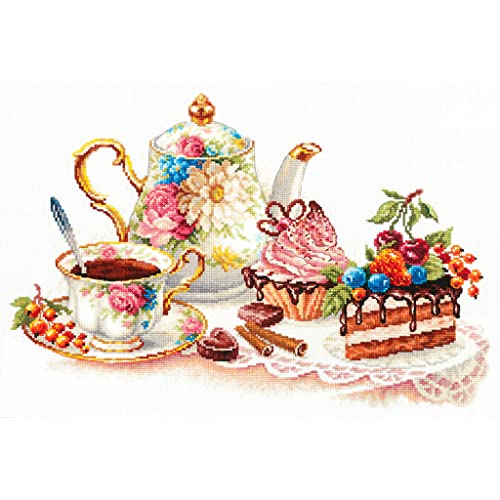 Magic Needle 120-001 ZW Kuchen Kreuzstichset mit Zählmuster Zweigart Edition, Baumwolle, multifarbig, 40x28cm Magic Needle 120-001 ZW Kuchen Kreuzstichset mit Zählmuster Zweigart Edition, Baumwolle, multifarbig, 40x28cm von Magic Needle