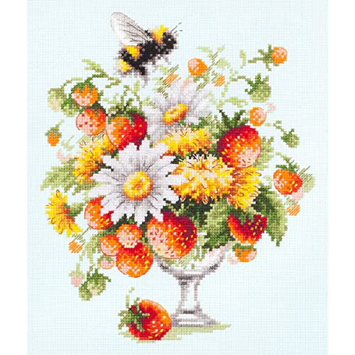 Magic Needle 215-303 ZW Sommerfantasie Kreuzstichset mit Zählmuster Zweigart Edition, Baumwolle, multifarbig, 20x23cm Magic Needle 215-303 ZW Sommerfantasie Kreuzstichset mit Zählmuster Zweigart Edition, Baumwolle, multifarbig, 20x23cm von Magic Needle