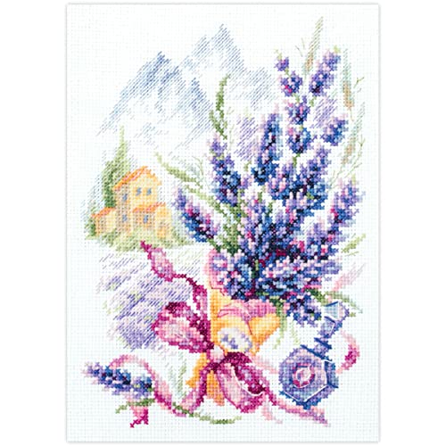 Magic Needle 219-378 ZW Berg Lavendel Kreuzstichset mit Zählmuster Zweigart Edition, Baumwolle, multifarbig, 15x21cm Magic Needle 219-378 ZW Berg Lavendel Kreuzstichset mit Zählmuster Zweigart Edition, Baumwolle, multifarbig, 15x21cm von Magic Needle