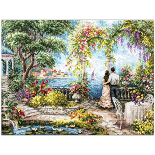 Magic Needle 250-708 ZW Romantische Geschichte Kreuzstichset mit Zählmuster Zweigart Edition, Baumwolle, multifarbig, 41x31cm von Magic Needle