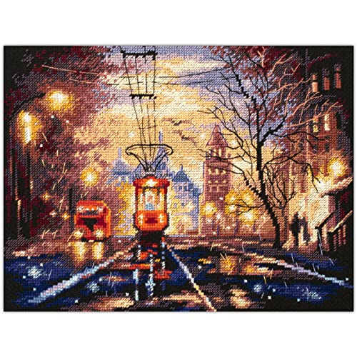 Magic Needle 550-760 ZW Straßenbahn in der Nacht Kreuzstichset mit Zählmuster Zweigart Edition, Baumwolle, multifarbig, 27x20cm Magic Needle 550-760 ZW Straßenbahn in der Nacht Kreuzstichset mit Zählmuster Zweigart Edition, Baumwolle, multifarbig, 27x20cm von Magic Needle