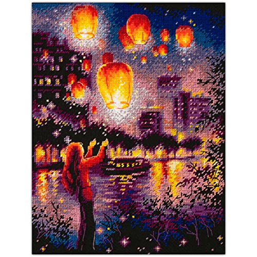 Magic Needle 550-761 ZW Himmellaternen Kreuzstichset mit Zählmuster Zweigart Edition, Baumwolle, multifarbig, 20x27cm Magic Needle 550-761 ZW Himmellaternen Kreuzstichset mit Zählmuster Zweigart Edition, Baumwolle, multifarbig, 20x27cm von Magic Needle