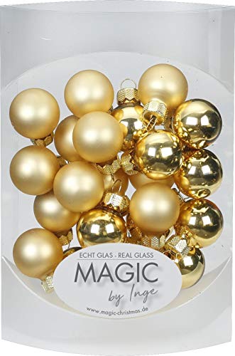 MAGIC 25 STK. Weihnachtskugel 2cm Glas Weihnachtsschmuck Weihnachtsdeko Deko Box Farbe: Inkagold Glanz/matt von Magic: The Gathering