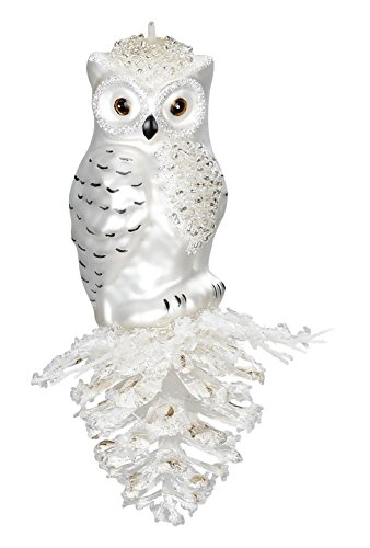 MAGIC Christbaumschmuck Figuren Eulen - Wintereule weiß Kiefernzapfen 12.5cm von Magic: The Gathering