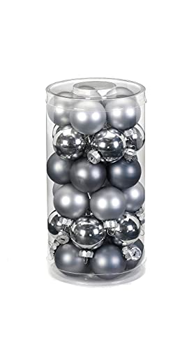 MAGIC Weihnachtskugeln Glas 4cm x 30 Stück Christbaumkugeln Hazy Grey von Magic: The Gathering