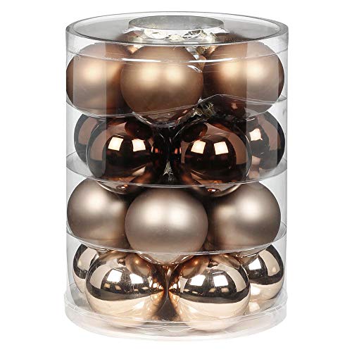 MAGIC Weihnachtskugeln Glas 6cm 20 STK. Christbaumkugeln Farbe: Elegant Lounge (Schokolade braun) von Magic: The Gathering