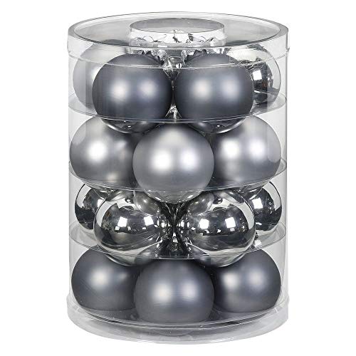 MAGIC Weihnachtskugeln Glas 6cm 20 STK. Christbaumkugeln Farbe: Hazy Grey - grau von Magic: The Gathering