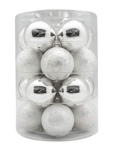 MAGIC Weihnachtskugeln Glas 6cm 20 STK. Christbaumkugeln Farbe: Silber eislack von Magic: The Gathering