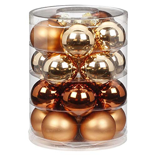 MAGIC Weihnachtskugeln Glas 6cm 20 STK. Christbaumkugeln Farbe: Winter Toffee (braun) von Magic: The Gathering