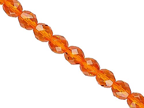 Magic and Arts Facettierte Glasschliffperlen orange 8mm von Magic and Arts