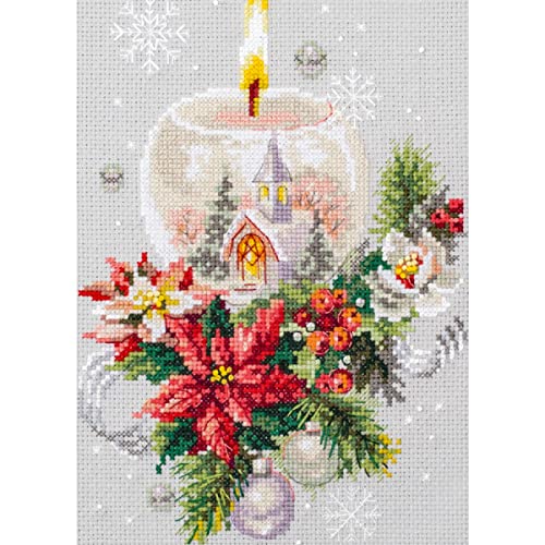 Magic Needle 100-231 ZW Weihnachtskerze Kreuzstichset mit Zählmuster Zweigart Edition, Baumwolle, multifarbig, 16x23cm Magic Needle 100-231 ZW Weihnachtskerze Kreuzstichset mit Zählmuster Zweigart Edition, Baumwolle, multifarbig, 16x23cm von Magic Needle